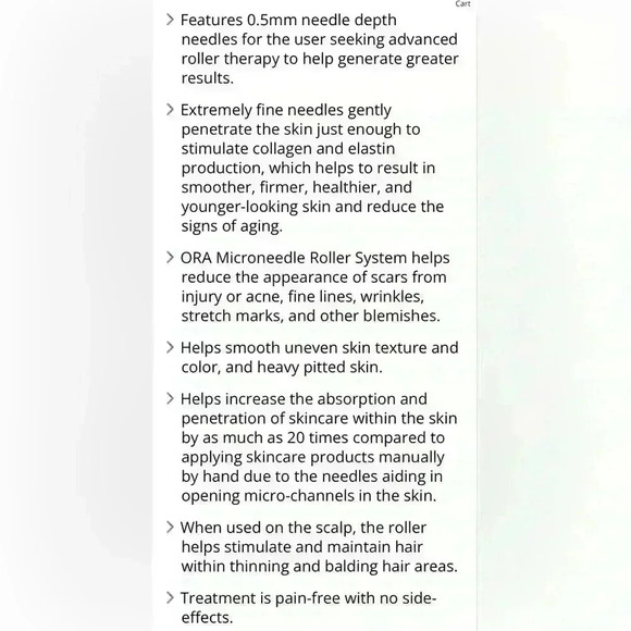 ORA Facial Microneedle Roller system -
Advanced Therapy -0.50mm - Picture 2 of 5